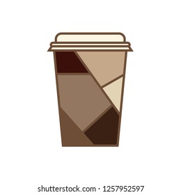 vector coffee take out cup design symbol