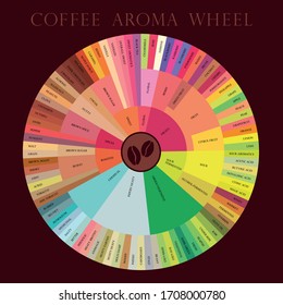Vector Coffee Tasting Aroma Wheel