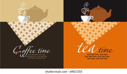 vector coffee and tea backgrounds