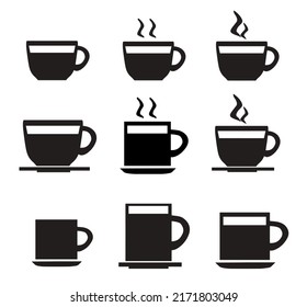 vector - coffee and tea cup set