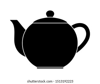 vector coffee or tea pot isolated on white background