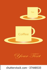 Vector from the coffee and tea time.