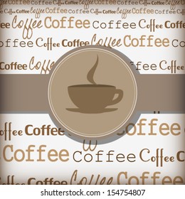 Vector coffee themed design illustration