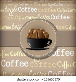 Vector coffee themed design illustration