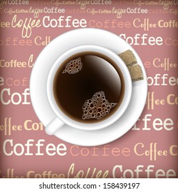 Vector coffee themed design illustration