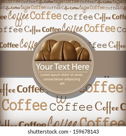 Vector coffee themed design illustration