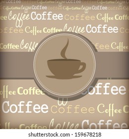 Vector coffee themed design illustration