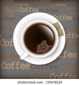 Vector coffee themed design illustration