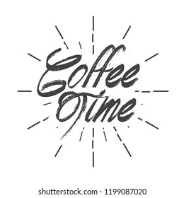 vector coffee time text
