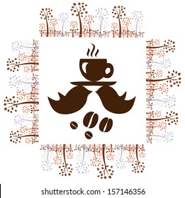 vector coffee tree with coffee beans. Coffee time.