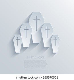 Vector coffin background . Eps10