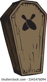 Vector Coffin with bowling pins