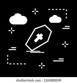 vector coffin icon
