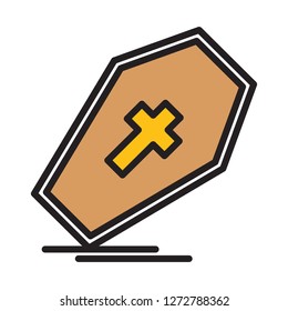 vector coffin icon
