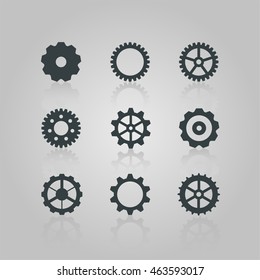 Vector Cog Icon Set