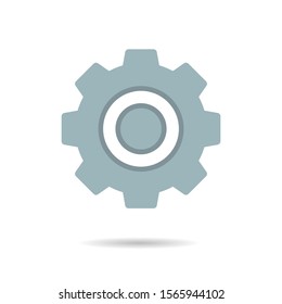 Vector Cog Settings Icon Symbol. Cogwheel gear mechanism vector settings vector icon