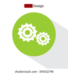 Vector Cog Settings Icon Symbol