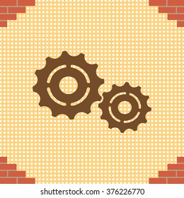 Vector Cog Settings Icon Symbol