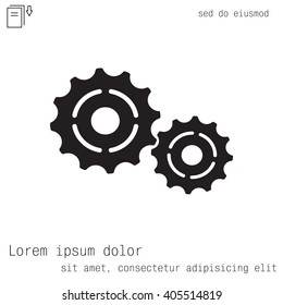 Vector Cog Settings Icon Symbol