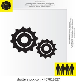 Vector Cog Settings Icon Symbol