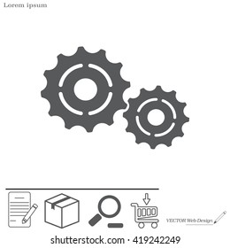 Vector Cog Settings Icon Symbol