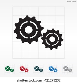 Vector Cog Settings Icon Symbol
