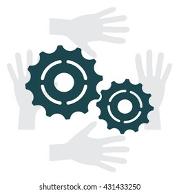 Vector Cog Settings Icon Symbol