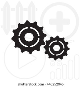 Vector Cog Settings Icon Symbol