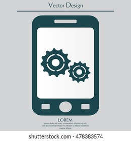 Vector Cog Settings Icon Symbol