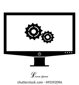Vector Cog Settings Icon Symbol