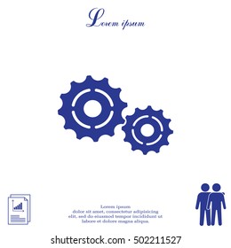 Vector Cog Settings Icon Symbol