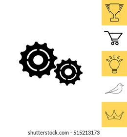 Vector Cog Settings Icon Symbol