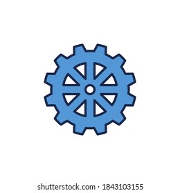 Vector Cog Wheel concept blue modern icon or logo element