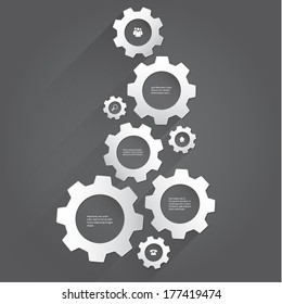 Vector cogwheel template.