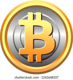 Vector - Coin Bitcoin Isolated