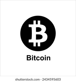 vector coin btc or black and white bitcoin
