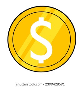 vector coin drawing Can be used in various jobs.