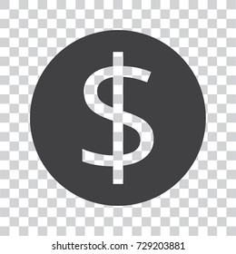 vector coin icon dollar USA 
