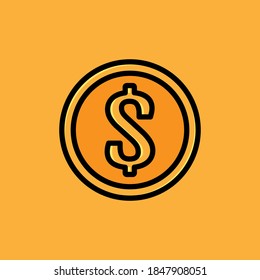 Vector of coin icon illusration