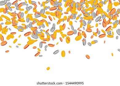 Vector coin money background element in flat style