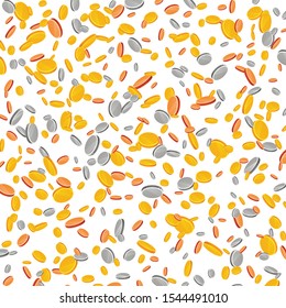 Vector coin money background element in flat style