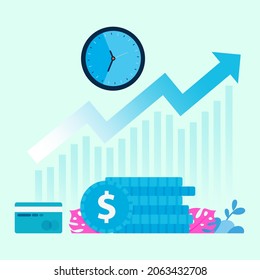 vector of coin money with business strategy