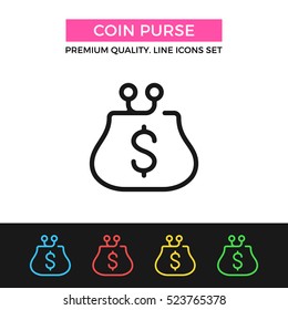 Vector coin purse icon. Premium quality graphic design. Modern signs, outline symbols collection, simple thin line icons set for websites, web design, mobile app, infographics