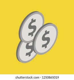 Vector coins background. Finance graphic
