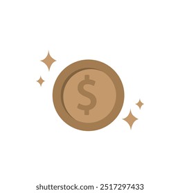 Vector Coins Illustration for Modern Finance