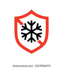 Vector Cold Protection Shield Badge Icon