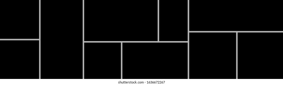 Vector collage for photos. Picture frame. Vector blank for scrapbook don't forget notes.