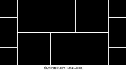 Vector collage for photos. Picture frame. Vector blank for scrapbook don't forget notes.
