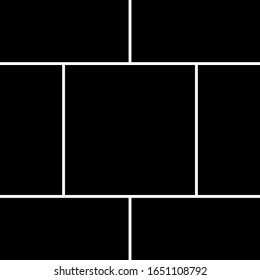 Vector collage for photos. Picture frame. Vector blank for scrapbook don't forget notes.