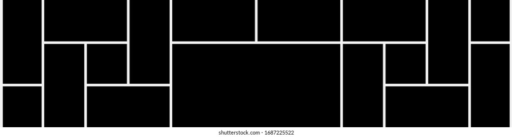 Vector collage for photos. Picture frame. Vector blank for scrapbook don't forget notes.